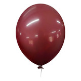 Pacote Com 50 Balões Bexiga Látex 11 Polegadas Cor Marsala