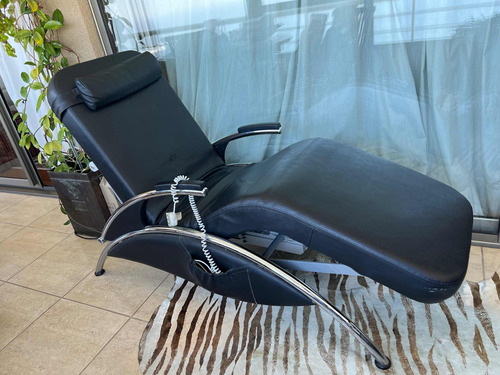 Chaise Long Electrico Cuero Negro