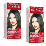 Alfaparf Kit C/ 02 Alta Moda Tonalizante 40-castanho Médio 