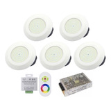 Kit 5 Lamparas Rgb 12w 4 Hilos C/controlador Y Balastra