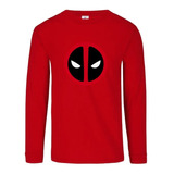 Camiseta Deadpool Manga Larga Camibuso Sueter