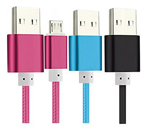 Cable 3pack Micro Usb Para Todos Kindle Fire Hd, Paperwhite 