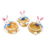 Pack De 12 Canasta Lindo Conejito Huevos De Pascua Organizad