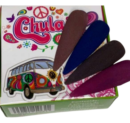 Coleccion De Acrilicos Chula 4 Pzas. Chula Nails