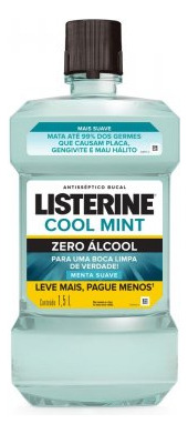 Antisséptico Bucal Listerine Cool Mint Sem Álcool 1500ml