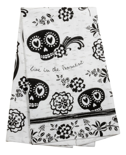 Karma Toallas De Té Bohemias Unisex En Blanco Y Negro, Cal.