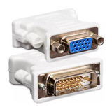 Adaptador Dvi-i 24+5 Pinos Macho P/ Vga 15 Pinos Femea