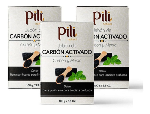 Pili Barras De Jabn De Carbn Activado Natural Con Aceite De 