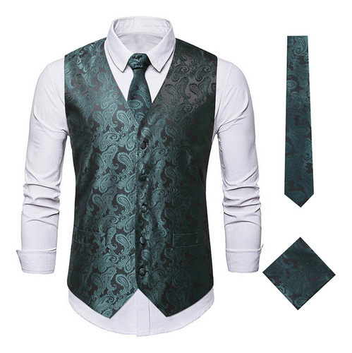 Nuevo Chaleco Tipo Blazer Floral Para Hombre, Cómodo, Formal