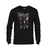 Polera Ml Slipknot Faces Masks Rock Abominatron