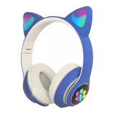Auriculares Bluetooth Microfono Radio Orejas De Gato Niños