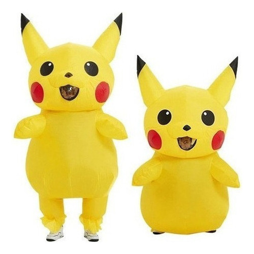 Disfraz Inflable Amarillo Mascota Pikachu Anime Cosplay