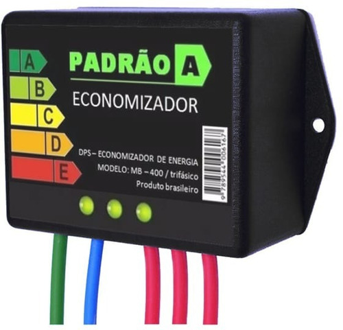 Filtro Capacitivo Economizador De Energia Redutor /trifásico Cor Preto 110v/220v