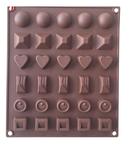 Molde Silicona Bombones Varios Motivos X30 Chocolates Bombon