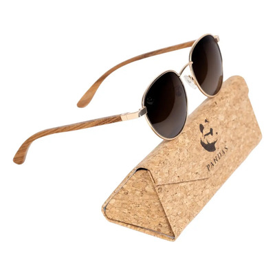 Lentes De Sol Polarizados Retro Vintage Para Hombre Y Mujer Lente Marrón Diseño Océano Dorado Marrón Claro