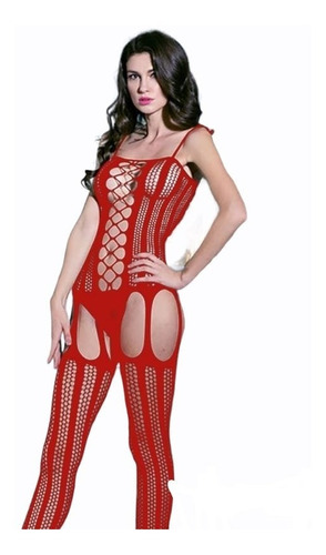 Body Stocking Erótico Red Baby Doll Sexy Liguero