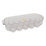 Contenedor Huevera Plástica Apilable Con Tapa Para 16 Huevos