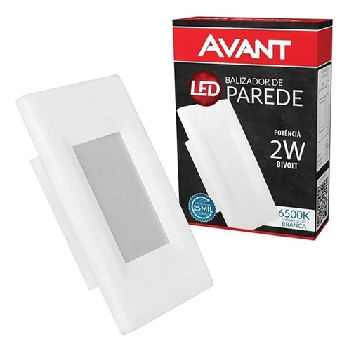 Kit 11 Balizador Parede Escada Led 2w 4x2 Branco Frio 6500k