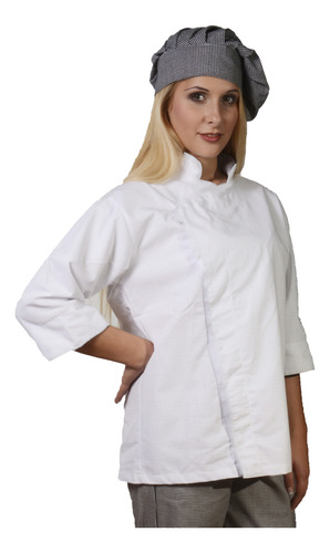 Chaqueta Cruzada Cocinero Profesional Unisex M.3/4 T.xs - L