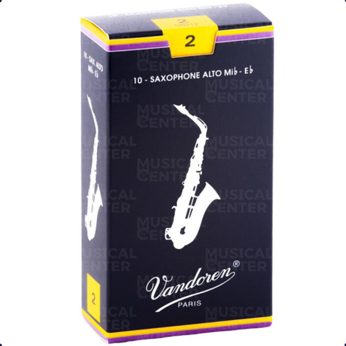 5 Palhetas P/sax Alto Tradicional N.2 Vandoren Original