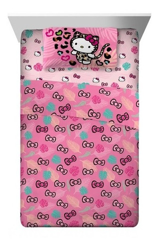 Set Sabanas Hello Kitty P Niña 3 Pzas P/ Cama Individual *sk