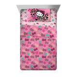 Set Sabanas Hello Kitty P Niña 3 Pzas P/ Cama Individual *sk