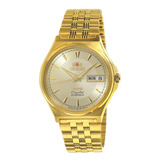 Orient Tristar Ab02001c, Fab02001c Reloj De Oro Con Textura