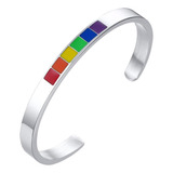 Pulsera Lgbt Pride Gay Pride Bi Flag Lgbtq Pride Plateada