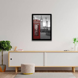 Quadro Decorativo Cabine Telefônica Londres Vermelha 34x23cm