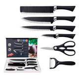 Set Kit Cuchillos De Cocina  Anti Adherentes 6 Piezas