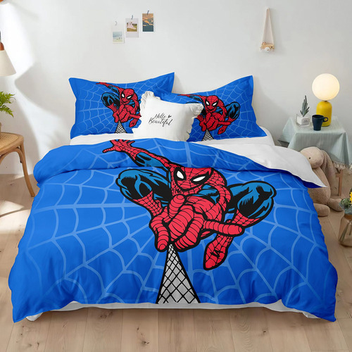 Juego De Cama Infantil Con Funda De Edredón Spider-man