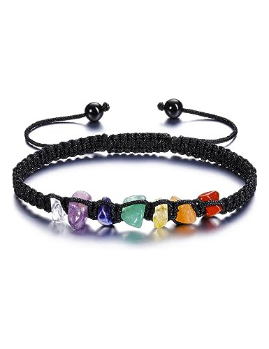 Pulsera 7 Chakras Yoga Reiki Cristal Natural