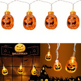 Pisca Halloween Abóbora Luz De Decoração 6m 40 Led