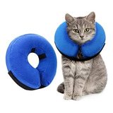 Collar Isabelino Inflable Talle Xs Perros Gatos Muy Pequeños Color Azul