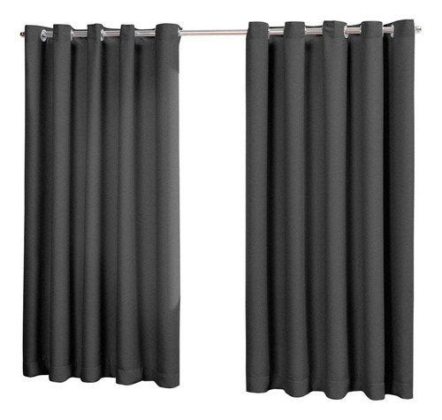 Cortina Blecaut Bleckaut Blackout Ic Luxo Casa 1,70x1,50 Cor Preto