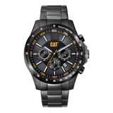 Reloj Caterpillar Hombre Boston Cronografo Acero Empavonado Malla Negro Bisel Negro Fondo Negro