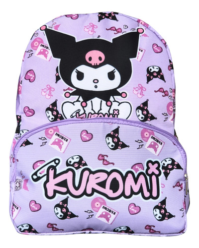 Maleta / Morral (lona) Escolar Kuromi 