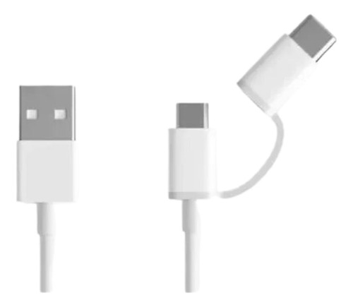 Xiaomi 2en1 Micro Usb Tipo-c Cable De Carga 30 Cm