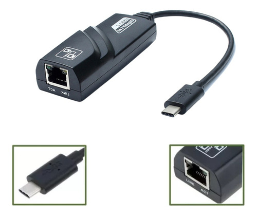 Adaptador Convertidor Tipo C A Lan/ethernet Rj45 