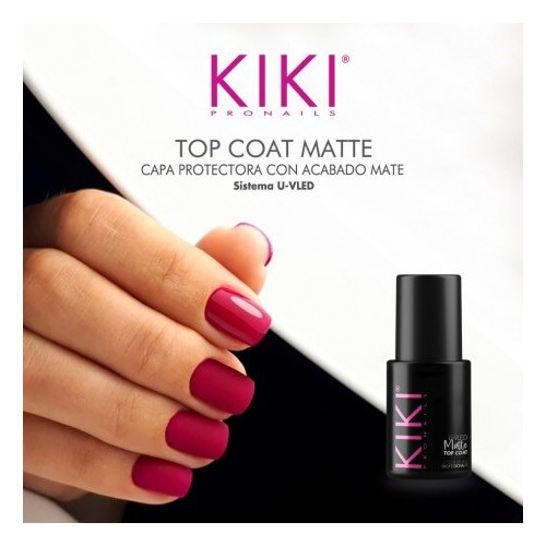 Kiki Pro Nails Top Coat Matte Uv/led System 11ml