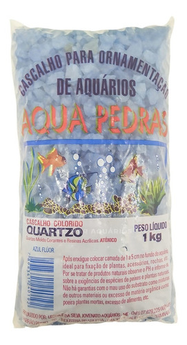 Cristal Quartzo Decoração Aquário E Jardim Azul Flúor - 1kg