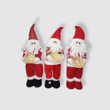 1 Enfeite Papai Noel Grande Boneco Pelúcia Decora Natal Fest