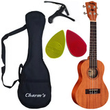 Ukulele Soprano Acústico Shelby + Capa+capotraste +palhetas