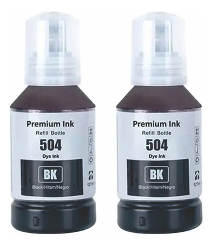 Pack 2 Tinta Compatible Epson T504 L4150 L6161 L4160 L6171