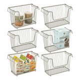 Mdesign Wire Basket Cesta Organizadora Multiusos Con Asas Aj