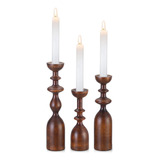 Howsilay Portavelas De Madera Para Centro De Mesa, Candelabr