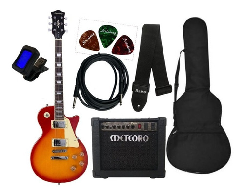 Kit Guitarra Strinberg Lespaul Lps230 Ampli+capa+cabo+afinad