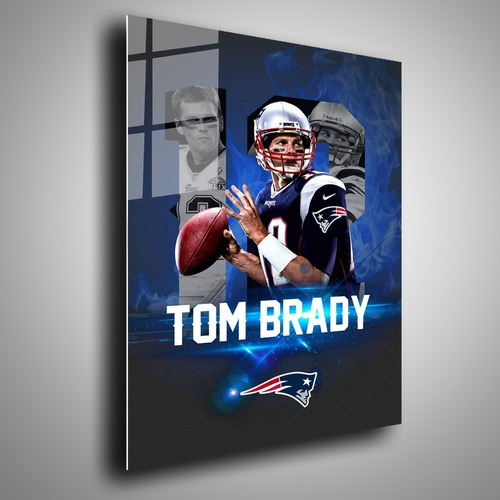 Cuadro Metalico Tom Brady Nfl Deportes Patriotas 40x60cm