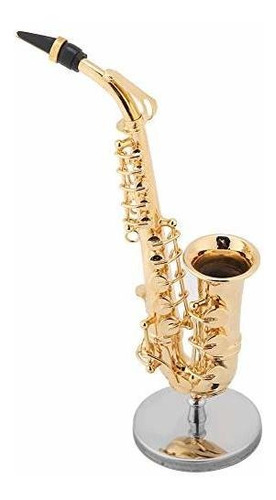 Saxofón Tenor En Miniatura Con Soporte Y Estuche, Modelo De 