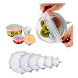 Set X6 Tapas De Silicona Multiuso Frutas Verduras Bowls